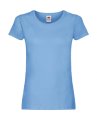 Goedkope Dames T-shirt Fruit of the Loom Lady fit 61-420-0 Sky Blue